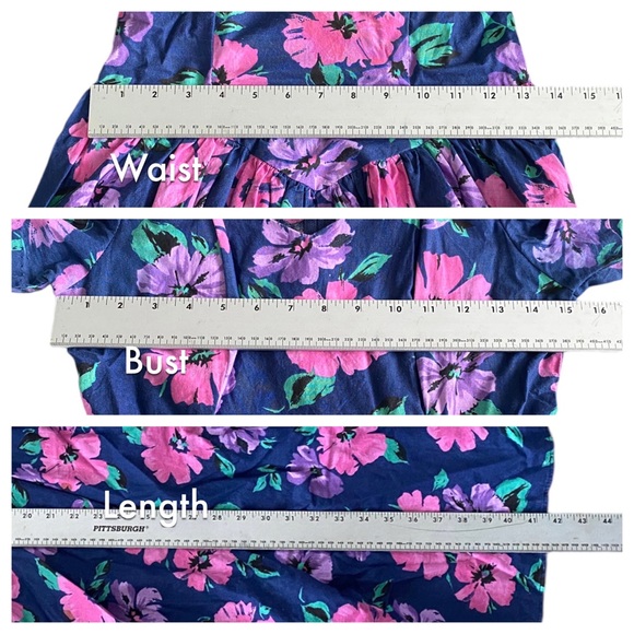 Jodi Schwartz For Bill Berman California RETRO Vintage Midi Tea Dress 80s 7/8 SM - Picture 7 of 15